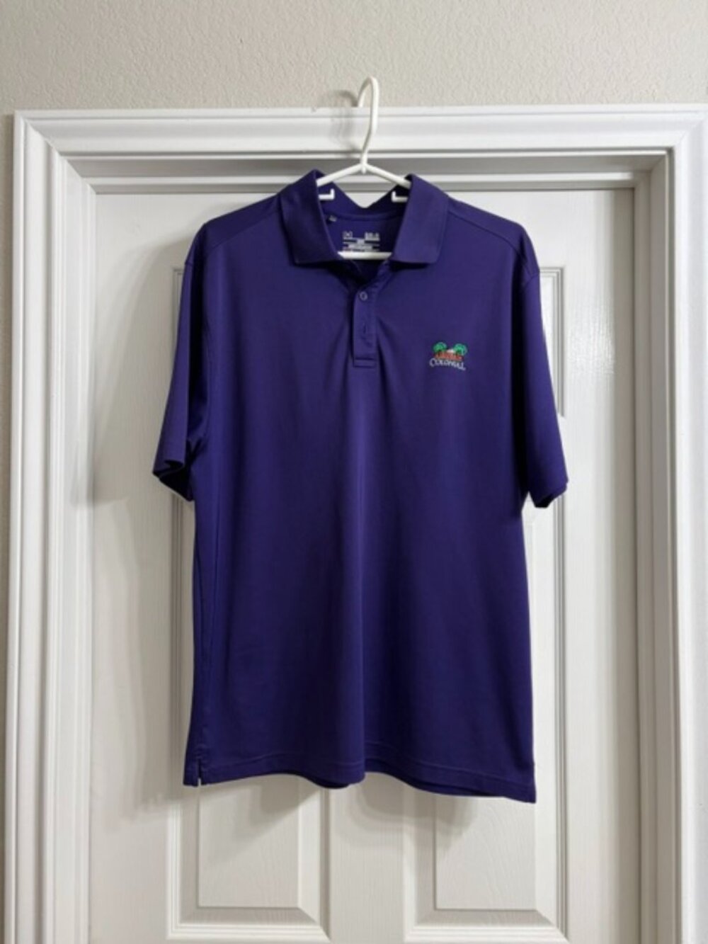 Under Armour Men's Purple Polo Style Shirt, Size Large